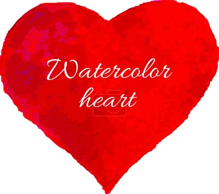 Illustration for Illustration of the Watercolor Heart - Royalty Free Image
