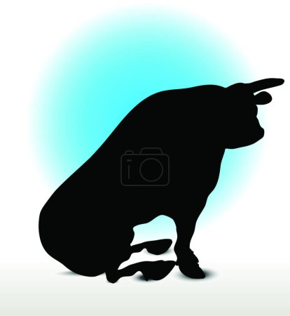 Ilustración de Ilustración de la silueta de toro - Imagen libre de derechos