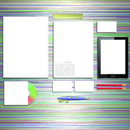 Illustration for Illustration of the office supplies - Royalty Free Image