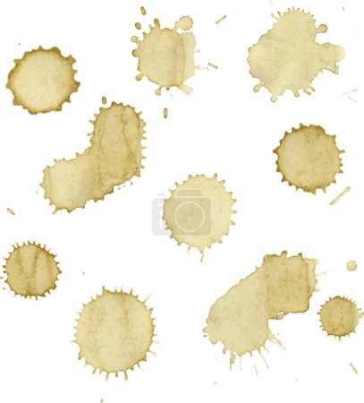 Illustration for Coffee stains collection on white background - Royalty Free Image