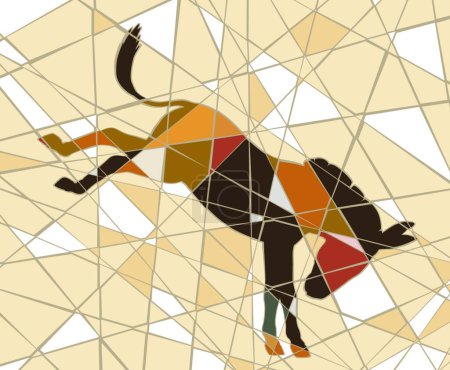 Illustration for Illustration of the Kicking donkey - Royalty Free Image