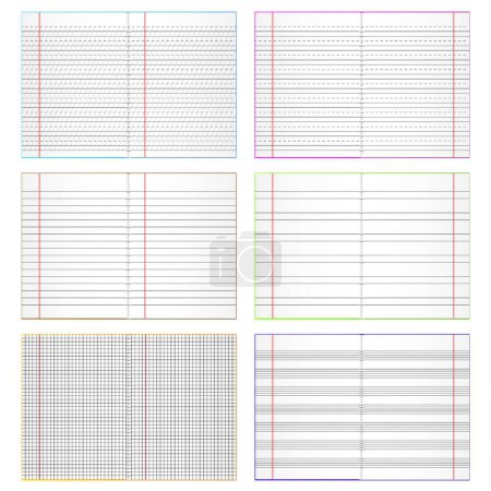 Illustration for Illustration of the Various  copybook - Royalty Free Image