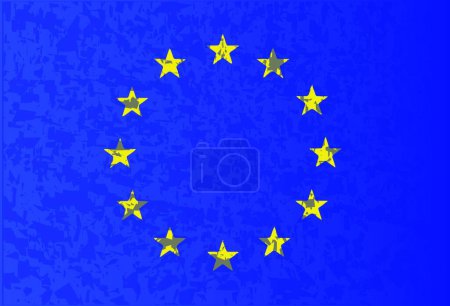 Ilustración de Ilustración de la bandera de la UE - Imagen libre de derechos