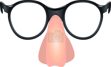 Illustration for Illustration of the Nose with glasses - Royalty Free Image