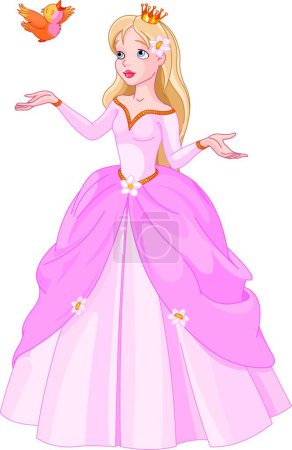 Illustration for Cartoon illustration of Beautiful princess - Royalty Free Image