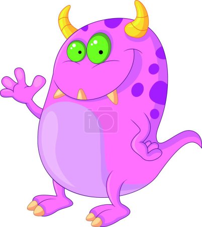 Illustration for Illustration of the Cute monster cartoon - Royalty Free Image