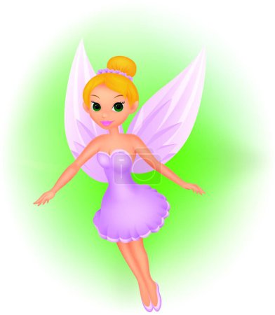 Illustration for Illustration of the Cute fairy cartoon - Royalty Free Image