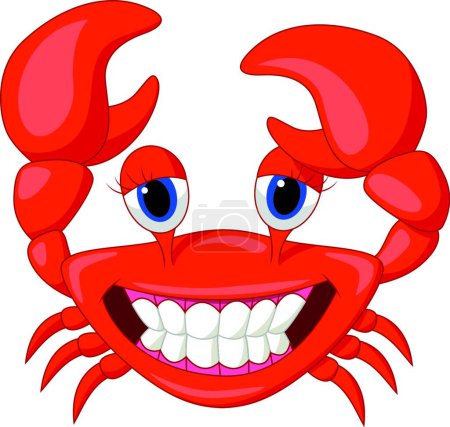 Illustration for Illustration of the Cute crab cartoon - Royalty Free Image