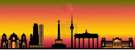 Ilustración de Berlin skyline vector ilustración - Imagen libre de derechos