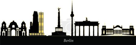 Illustration for Berlin skyline vector illustration - Royalty Free Image