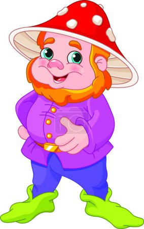 Illustration for Illustration of the Cute Gnome - Royalty Free Image