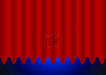 Illustration for Illustration of the Red Curtain - Royalty Free Image