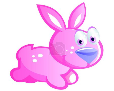 Illustration for "rabbit cartoon" colorful vector illustration - Royalty Free Image