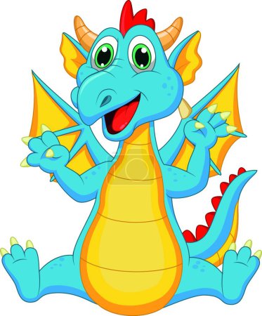 Ilustración de Ilustración de arte de dragón animal místico - Imagen libre de derechos