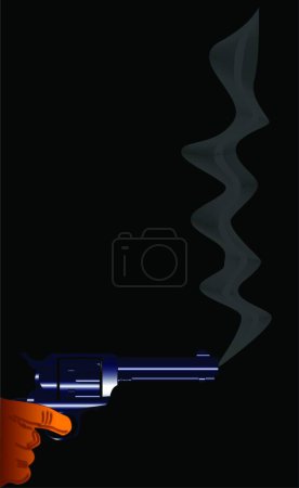 Ilustración de Pistola de fumar "vector de ilustración - Imagen libre de derechos