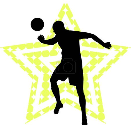 Illustration for Soccer star concept with player - Royalty Free Image