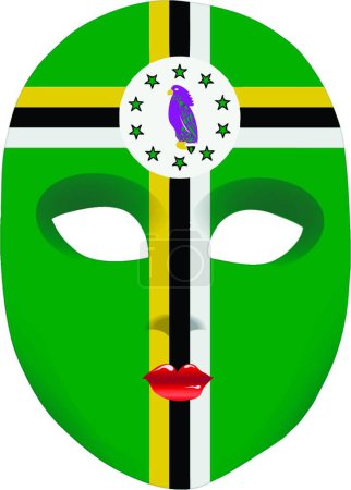 Ilustración de "Dominica máscara "vector colorido ilustración - Imagen libre de derechos