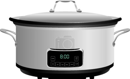 Illustration for "Programmable Slow Cooker" colorful vector illustration - Royalty Free Image