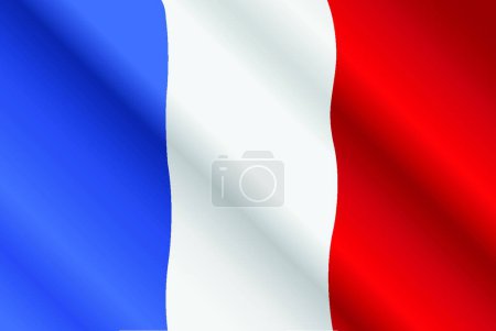 Illustration for "France flag" colorful vector illustration - Royalty Free Image