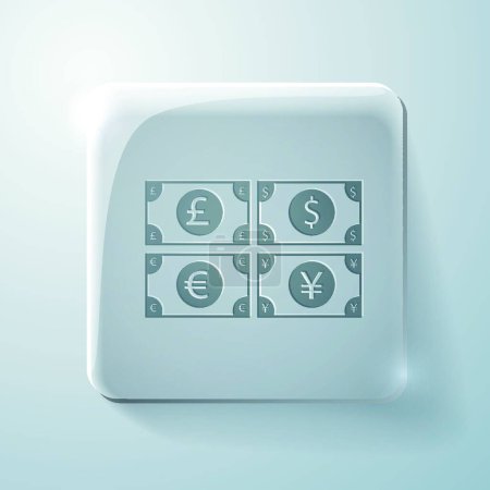 Illustration for "money bill" colorful vector illustration - Royalty Free Image