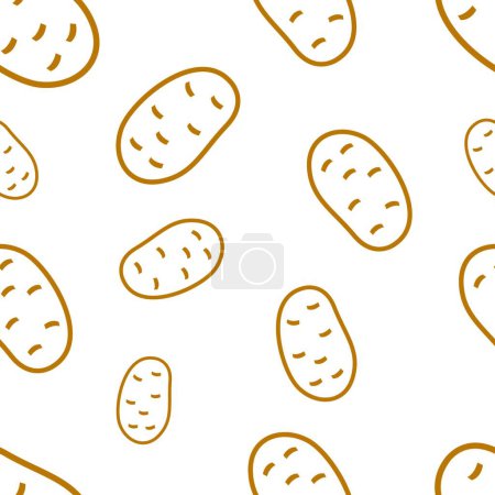 Illustration for "Pattern Circuit Potato" colorful vector illustration - Royalty Free Image