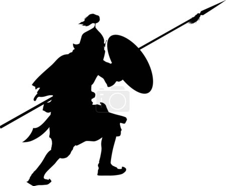 Illustration for "Oriental warrior" vector illustration - Royalty Free Image