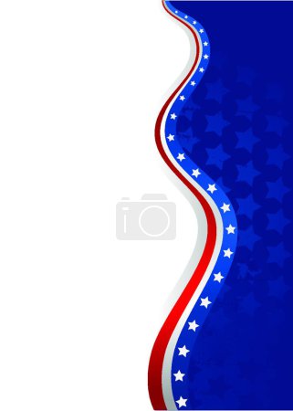 Illustration for "American flag background" colorful vector illustration - Royalty Free Image