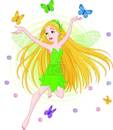 Illustration for Illustration of the Spring fairy - Royalty Free Image