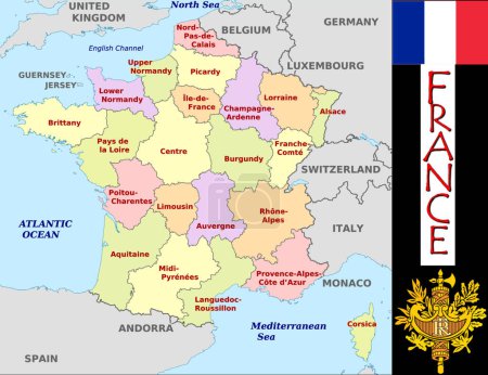 Téléchargez les illustrations : Illustration des divisions France - en licence libre de droit