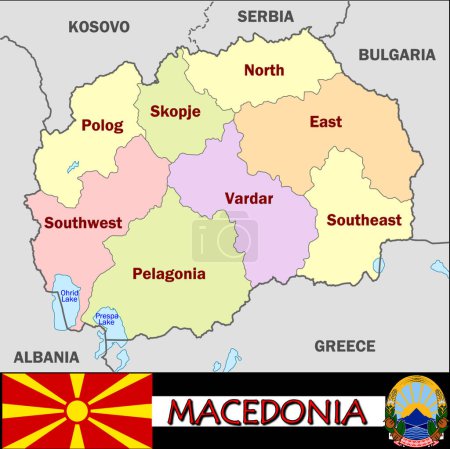 Illustration for Illustration of the Macedonia divisions - Royalty Free Image