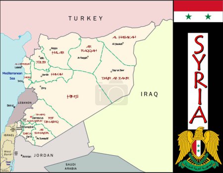 Téléchargez les illustrations : Illustration des divisions syriennes - en licence libre de droit