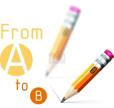 Illustration for Illustration of the Pencil - Royalty Free Image