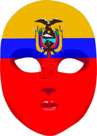 Ilustración de Ilustración de la máscara de Ecuador - Imagen libre de derechos