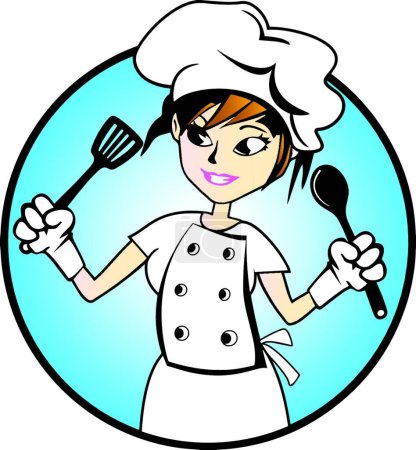 Illustration for Illustration of the Lady Cook - Royalty Free Image