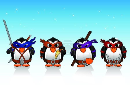 Ilustración de Ilustración de los pingüinos - Imagen libre de derechos