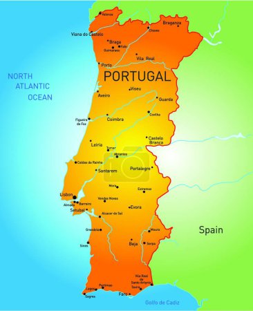 Ilustración de Portugal, ilustración vectorial gráfica - Imagen libre de derechos