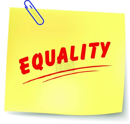 Illustration for Vector illustration of equality message - Royalty Free Image