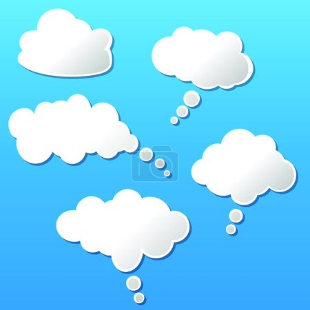 Illustration for Cloudscape, clouds vector illustration - Royalty Free Image