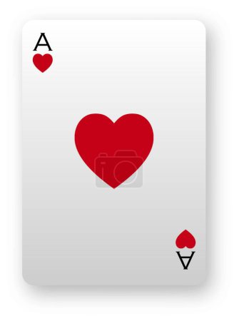 Illustration for Ace of Hearts vector illustration - Royalty Free Image