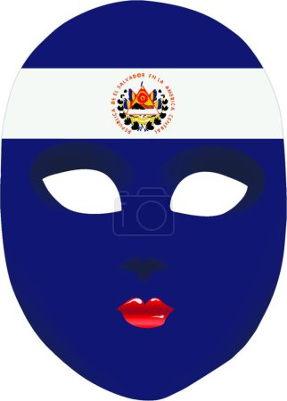 Ilustración de El Salvador máscara, ilustración vectorial gráfica - Imagen libre de derechos