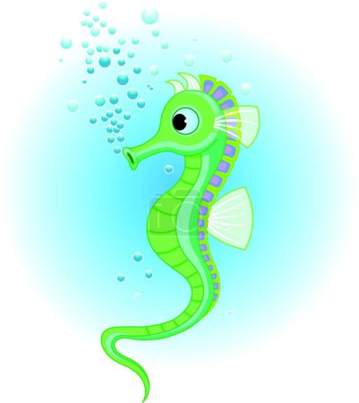 Ilustración de Ilustración vectorial de caballitos de mar - Imagen libre de derechos
