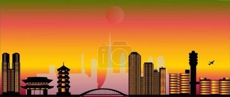 Ilustración de Tokyo skyline vector ilustración - Imagen libre de derechos