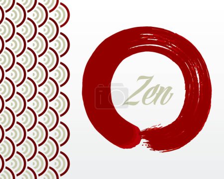 Illustration for Zen circle background, stylish vector illustration - Royalty Free Image