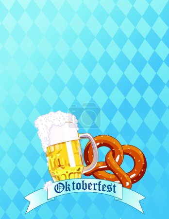Téléchargez les illustrations : Oktoberfest Celebration Arrière-plan, illustration vectorielle design simple - en licence libre de droit
