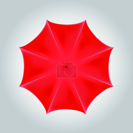 Illustration for Red umbrella, vector illustration simple design - Royalty Free Image