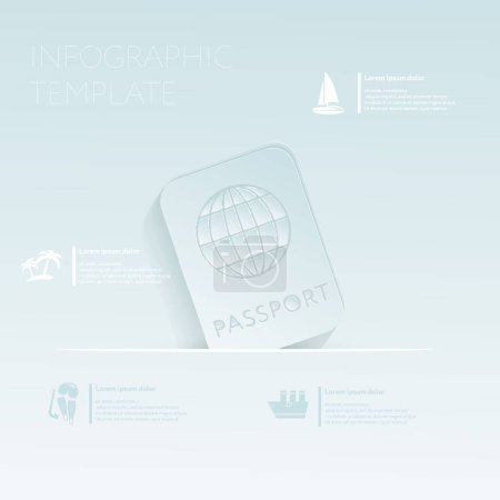 Téléchargez les illustrations : Passeport de citoyenneté, illustration vectorielle conception simple - en licence libre de droit