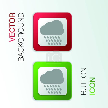Illustration for Cloud rain, the weather icon, vector illustration simple design - Royalty Free Image