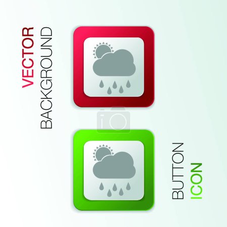 Illustration for Cloud rain with sun.  the weather icon, vector illustration simple design - Royalty Free Image