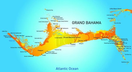 Illustration for Illustration of Grand Bahama - Royalty Free Image