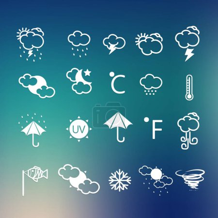 Illustration for Weather Icons  vector illustration - Royalty Free Image